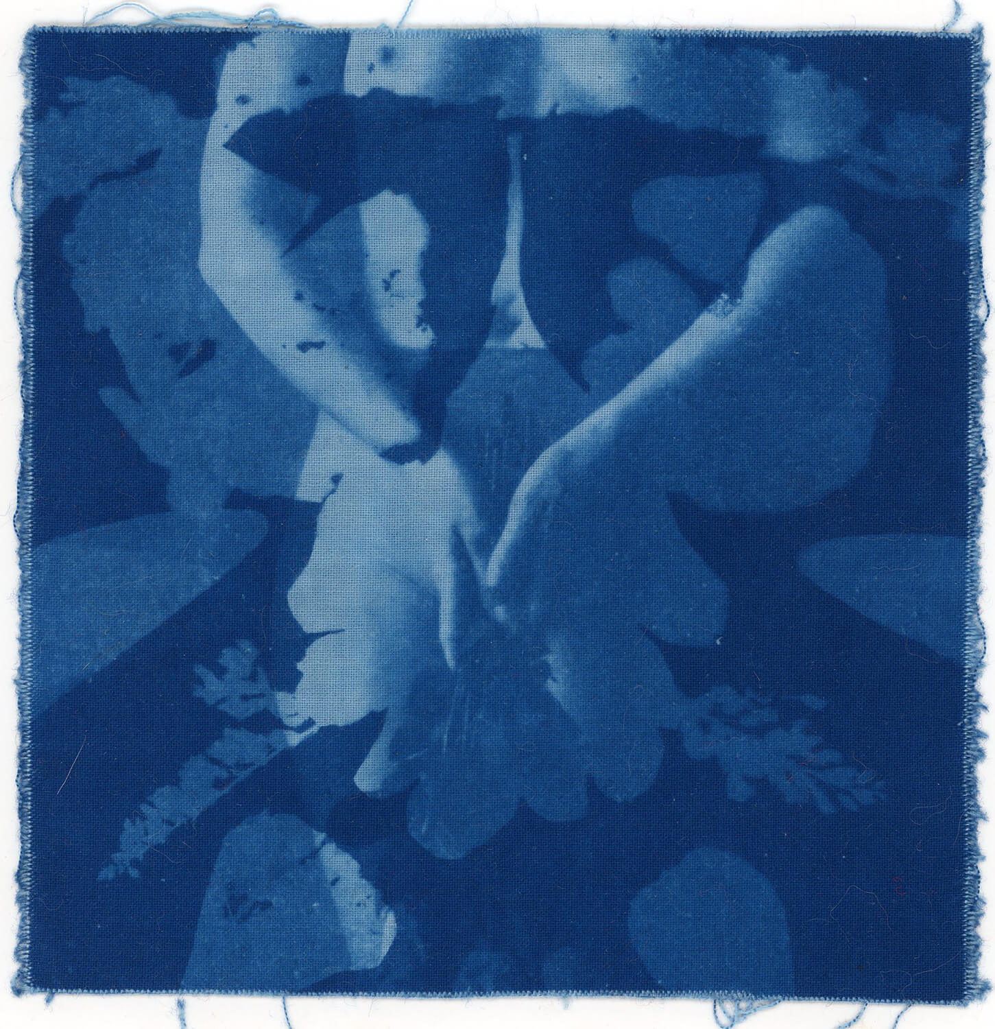 Rorschaach Test, 2021, Cyanotype on Cotton,  15x15cm.  $150