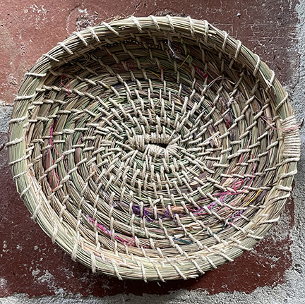 coiling natural materials basket_1 copy Coiled Basketry ©Lisa Stevenson